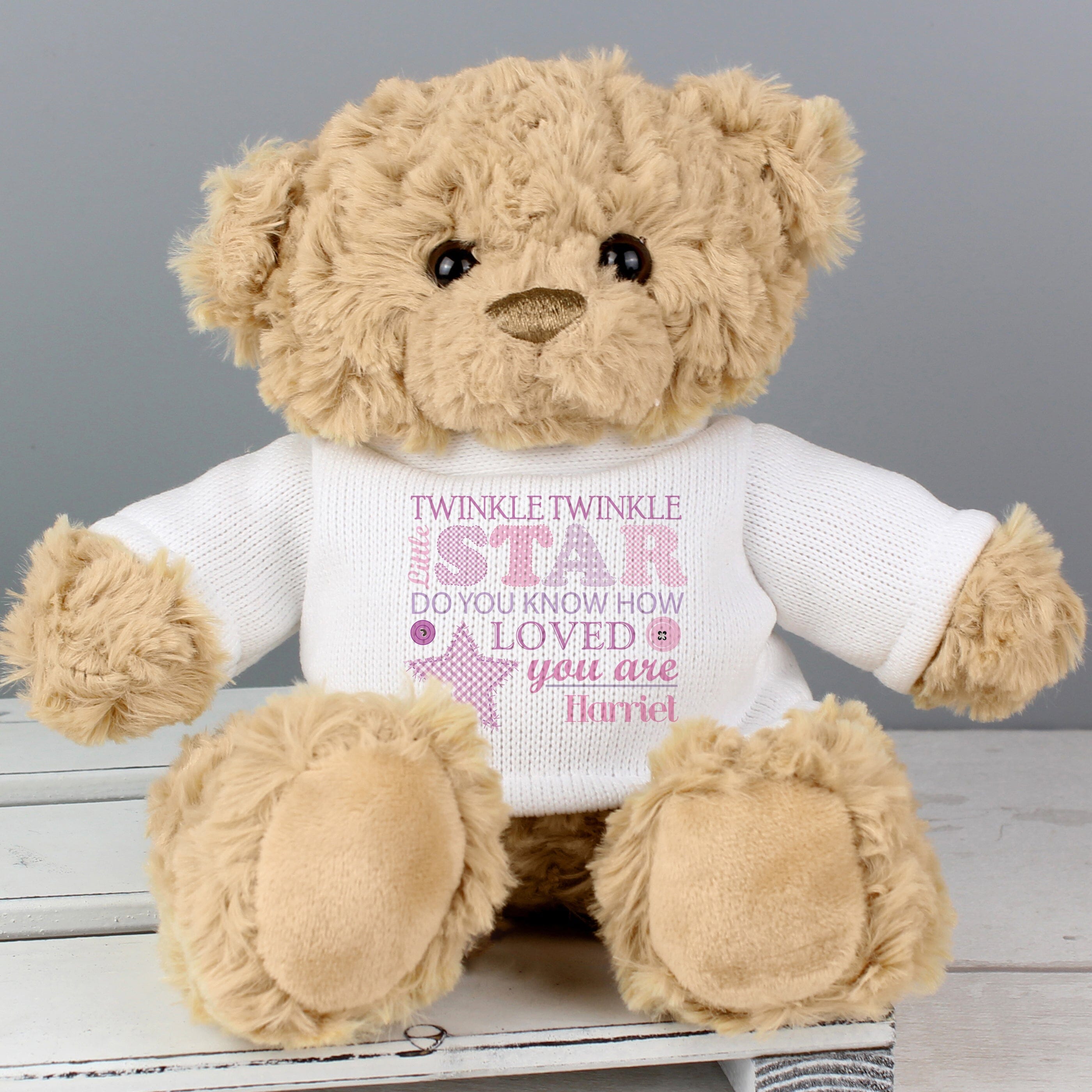 Personalised teddy baby store girl