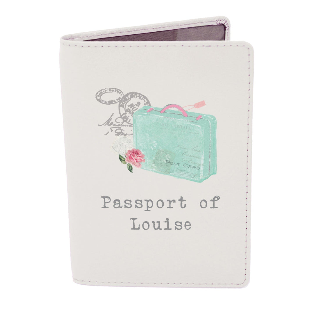 Personalised Vintage Pastel Travel Cream Passport Holder Luggage Tags Mini Bee 