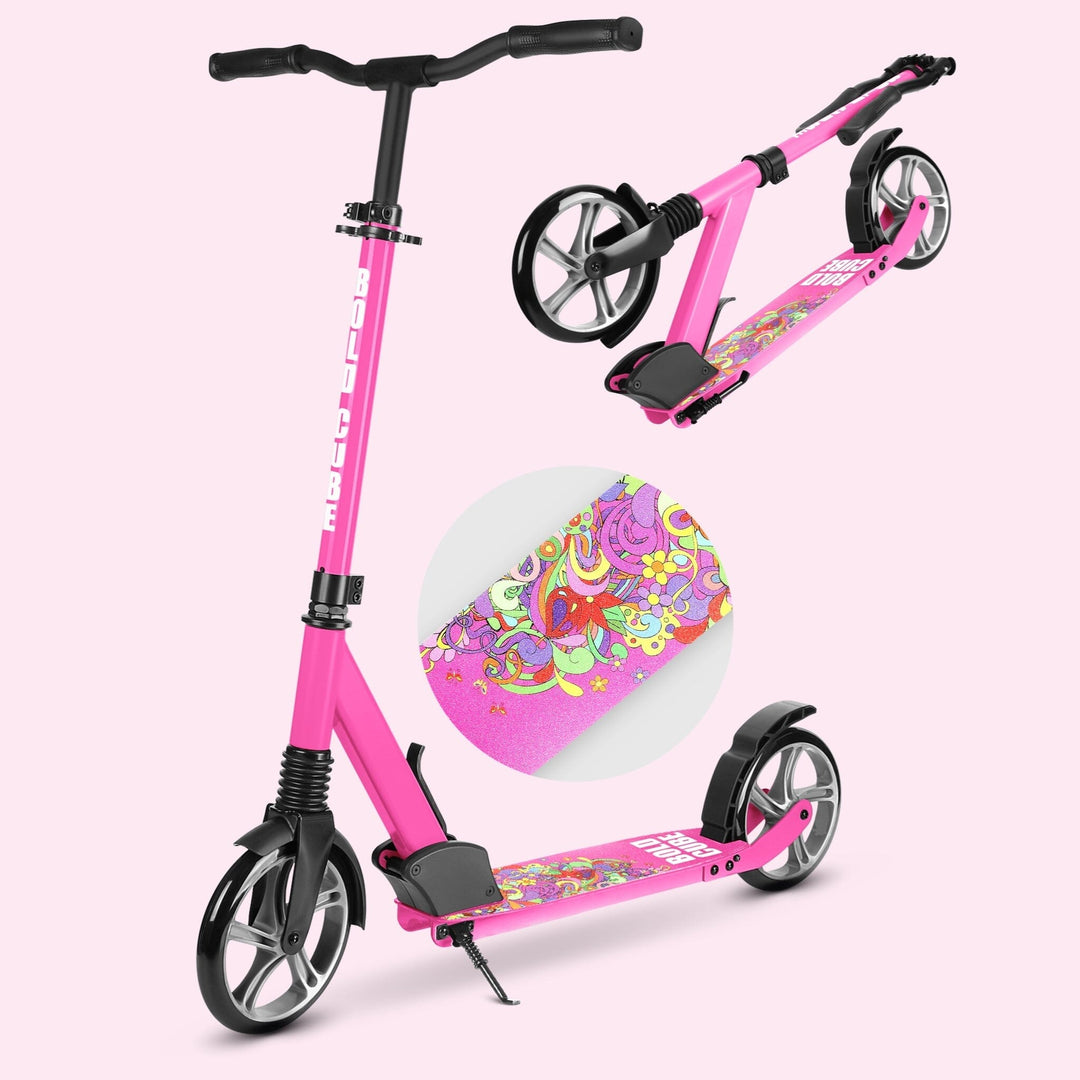 Pink - Big 2 Wheel Scooter Big Wheeler BOLDCUBE Scooters 