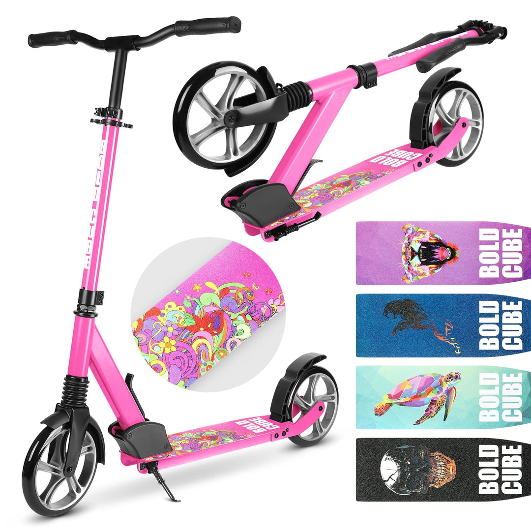 Pink - Big 2 Wheel Scooter Big Wheeler BOLDCUBE Scooters 