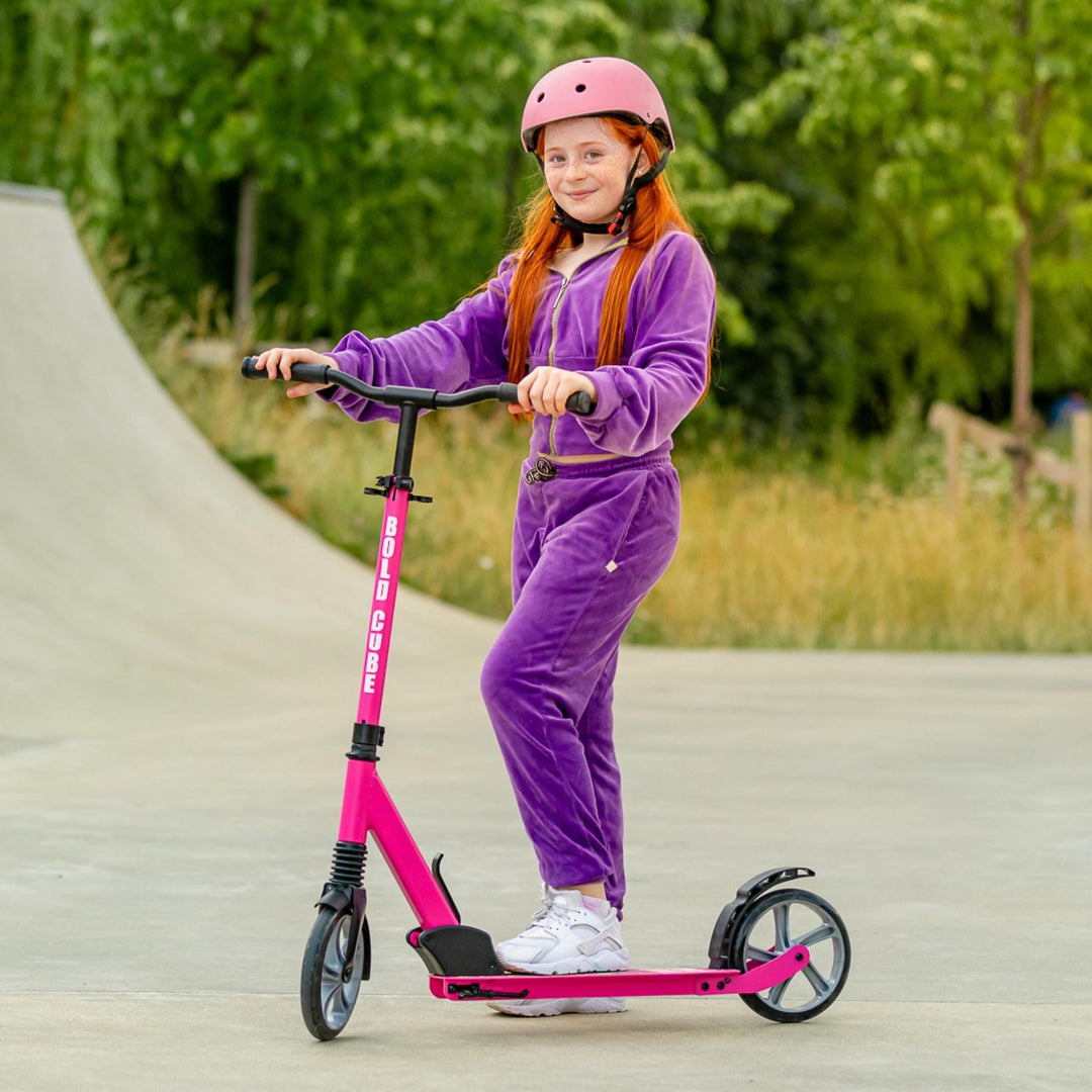 Pink - Big 2 Wheel Scooter Big Wheeler BOLDCUBE Scooters 