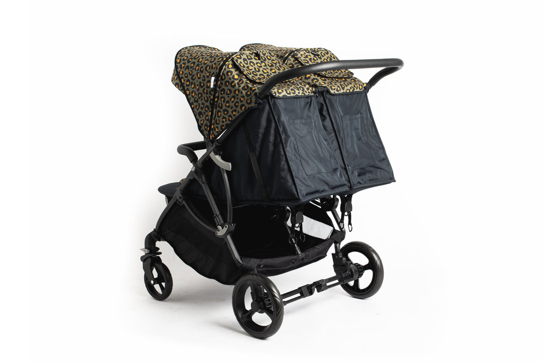 Roma Gemini Khaki Leopard Double Pram Baby Stollers Roma 