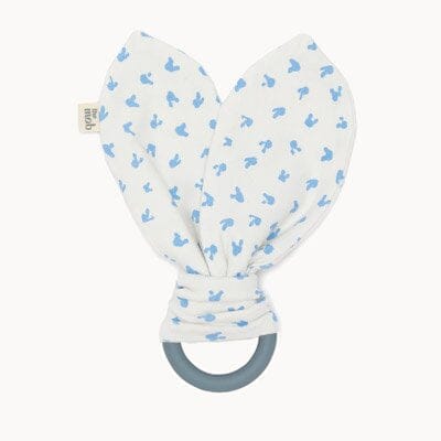 Stevie Blue Bunny Teething Ring Pacifiers & Teethers The Bonnie Mob 