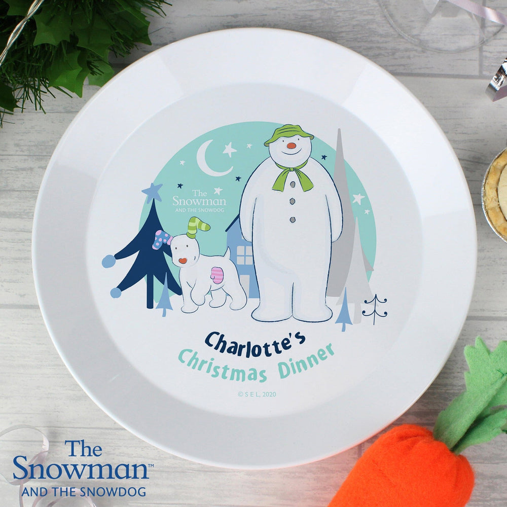 The Snowman and the Snowdog Plastic Plate Seasonal & Holiday Decorations Mini Bee 