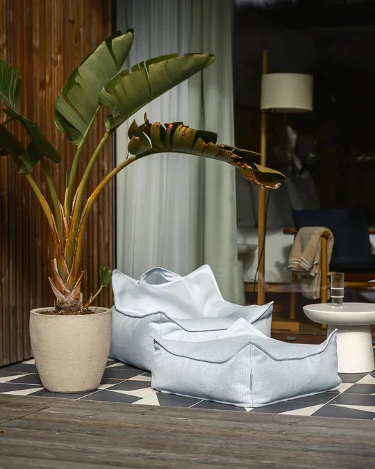Wigiwama Azure Outdoor Square Ottoman Floor Chairs Wigiwama 