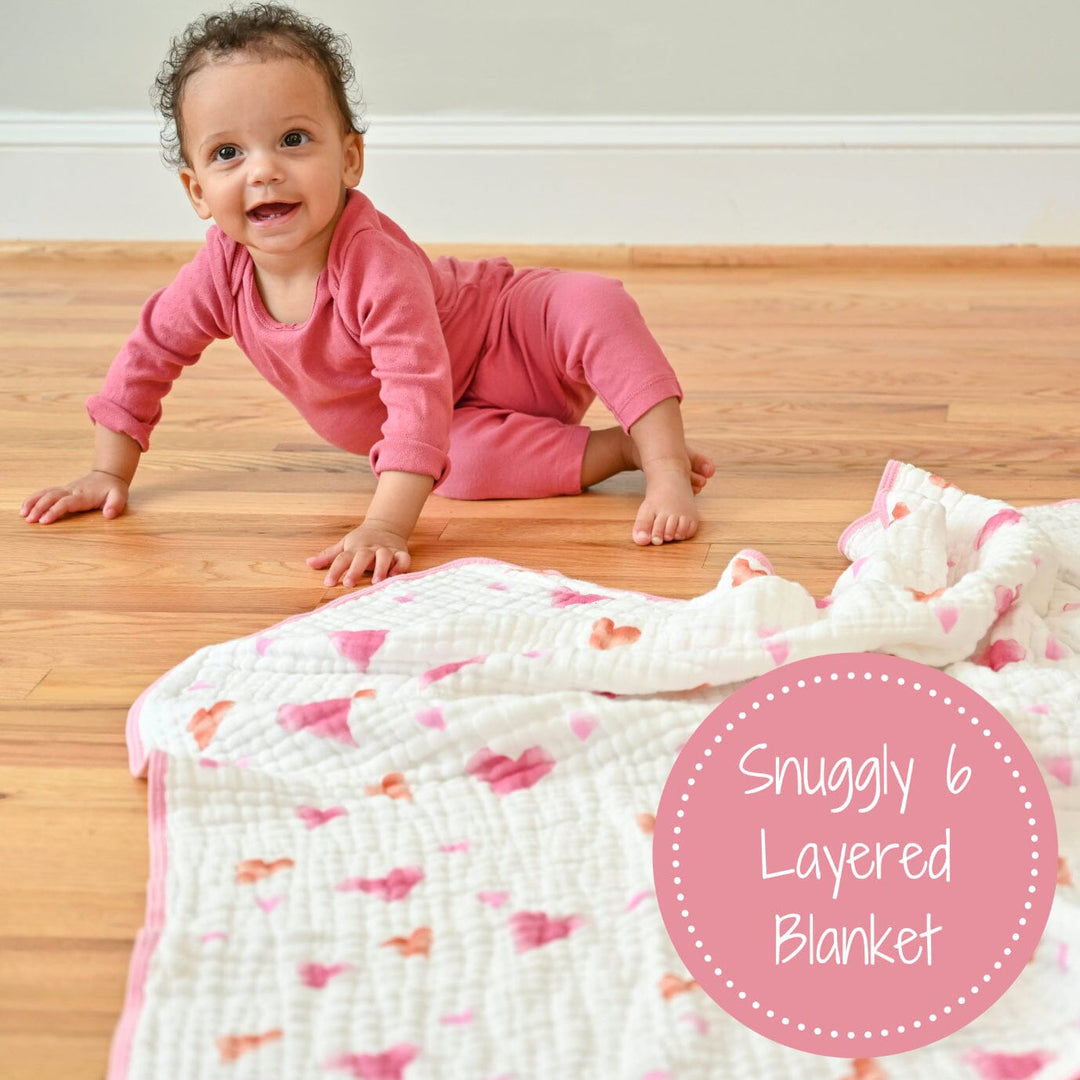 You Stole My Heart – Muslin Quilt Swaddling Blankets LollyBanks 
